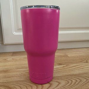 Hot Pink 30oz Yeti Rambler with lid travel tumbler insulated Rare Color